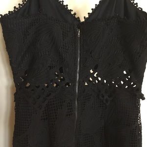 Aqua Black Eyelet Dress with PeekaBoo details